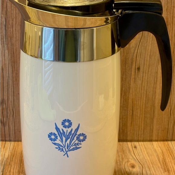 Vintage Corning Ware Cornflower Blue 10-Cup Coffee Percolator - Picture 2 of 16